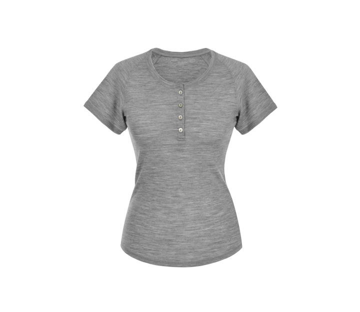 Pure Merino Henley - Grey