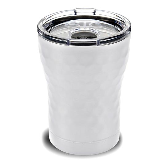 Insulated Cup 355ml / 12oz - Hammered White / Dimpled Golf