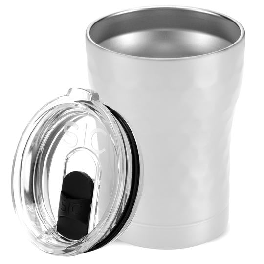 Insulated Cup 355ml / 12oz - Hammered White / Dimpled Golf