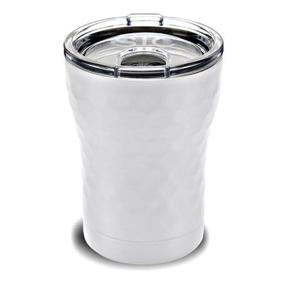 Insulated Cup 12oz (355ml) - Hammered White / Dimpled Golf