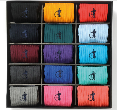 Fifteen Pair Gift Box - Simply Sartorial - By London Sock Company