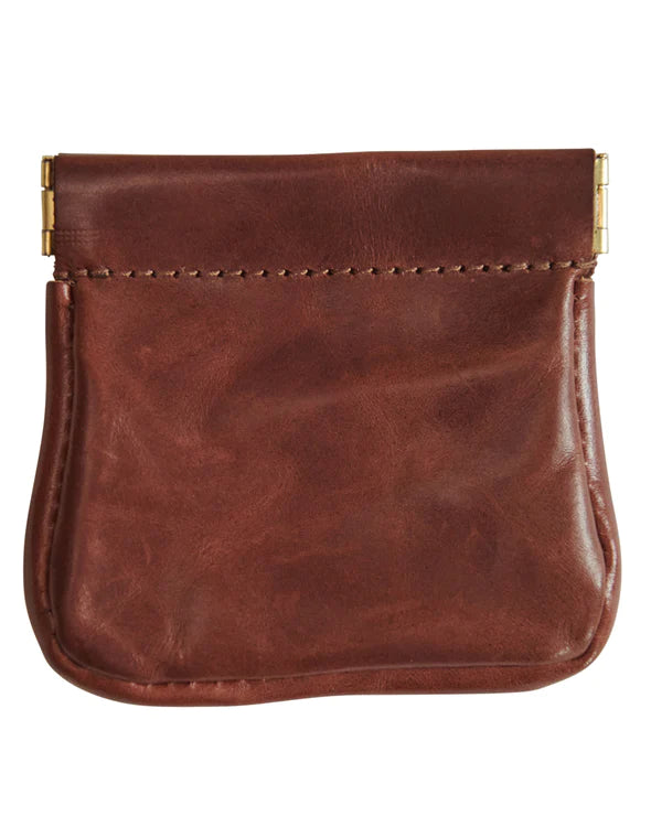 Squeeze Pouch in Harness Leather - Bourbon
