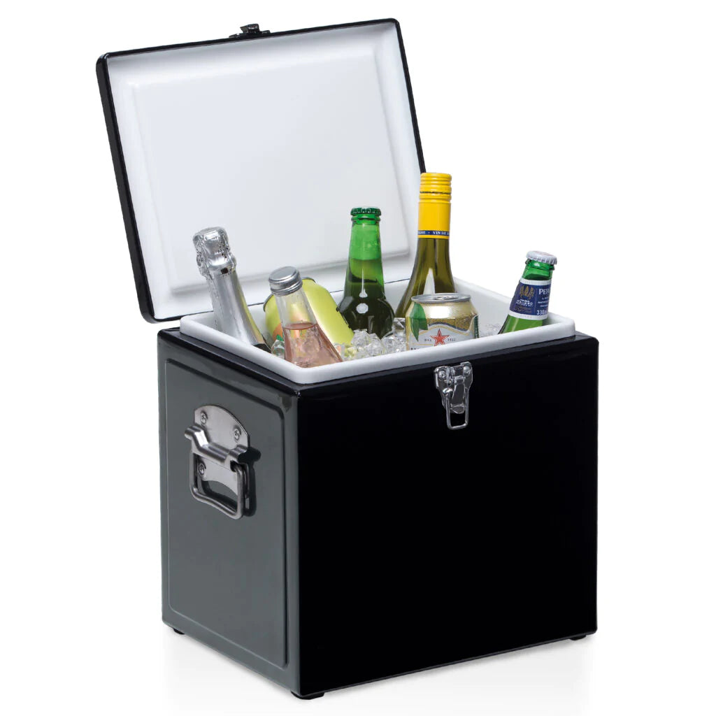 Po 'di Fame Vintage Metal Cooler Box - Black