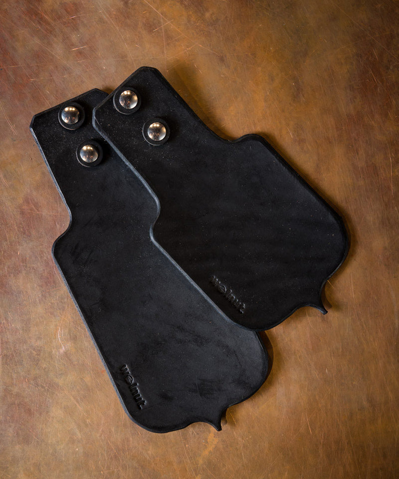 Walnut Leather Mud Flap Set - Black