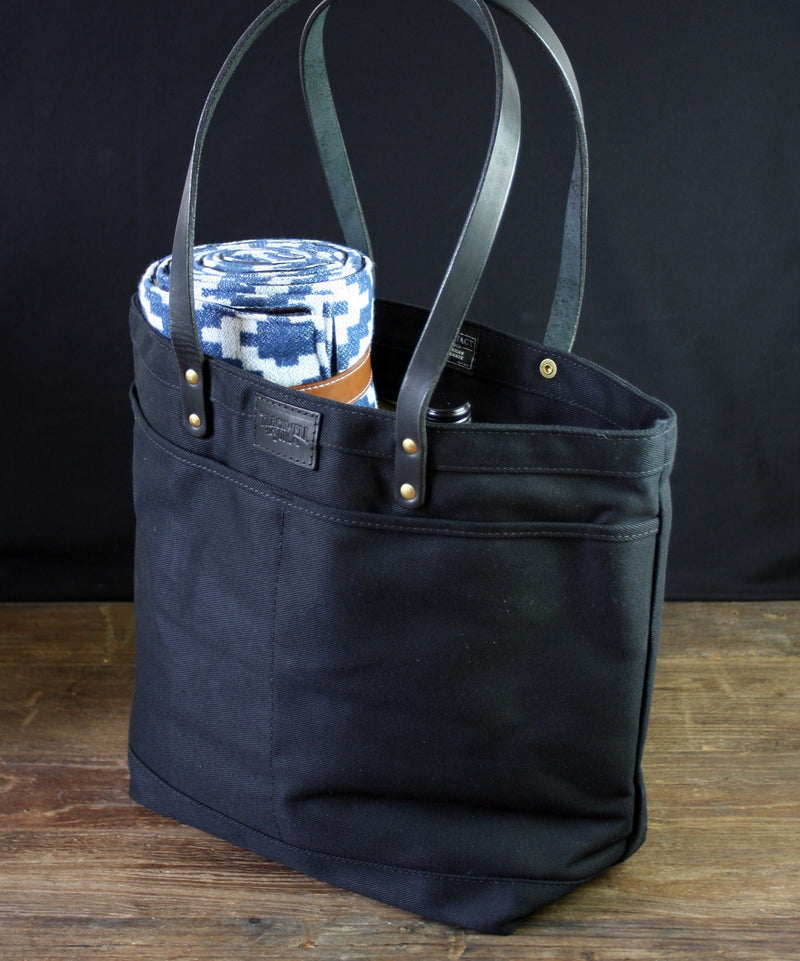 Blackwell and Sons Zippered Tote - Black Twill